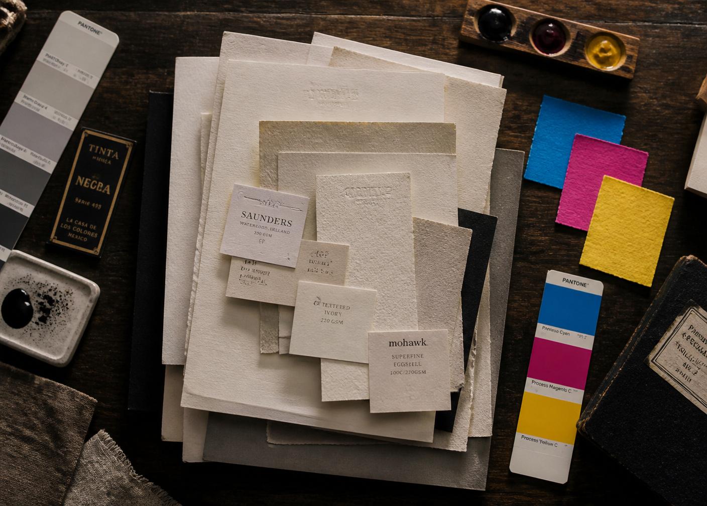 Archivo de papeles y muestras Pantone